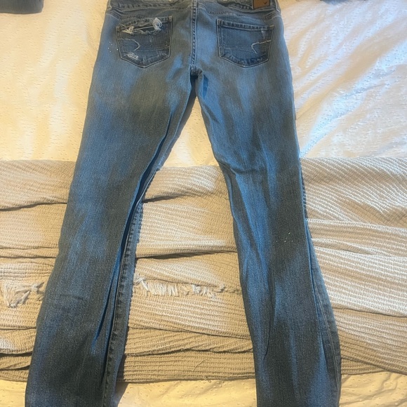 American eagle distressed skinny jeans 10 reg stretch - Picture 2 of 4